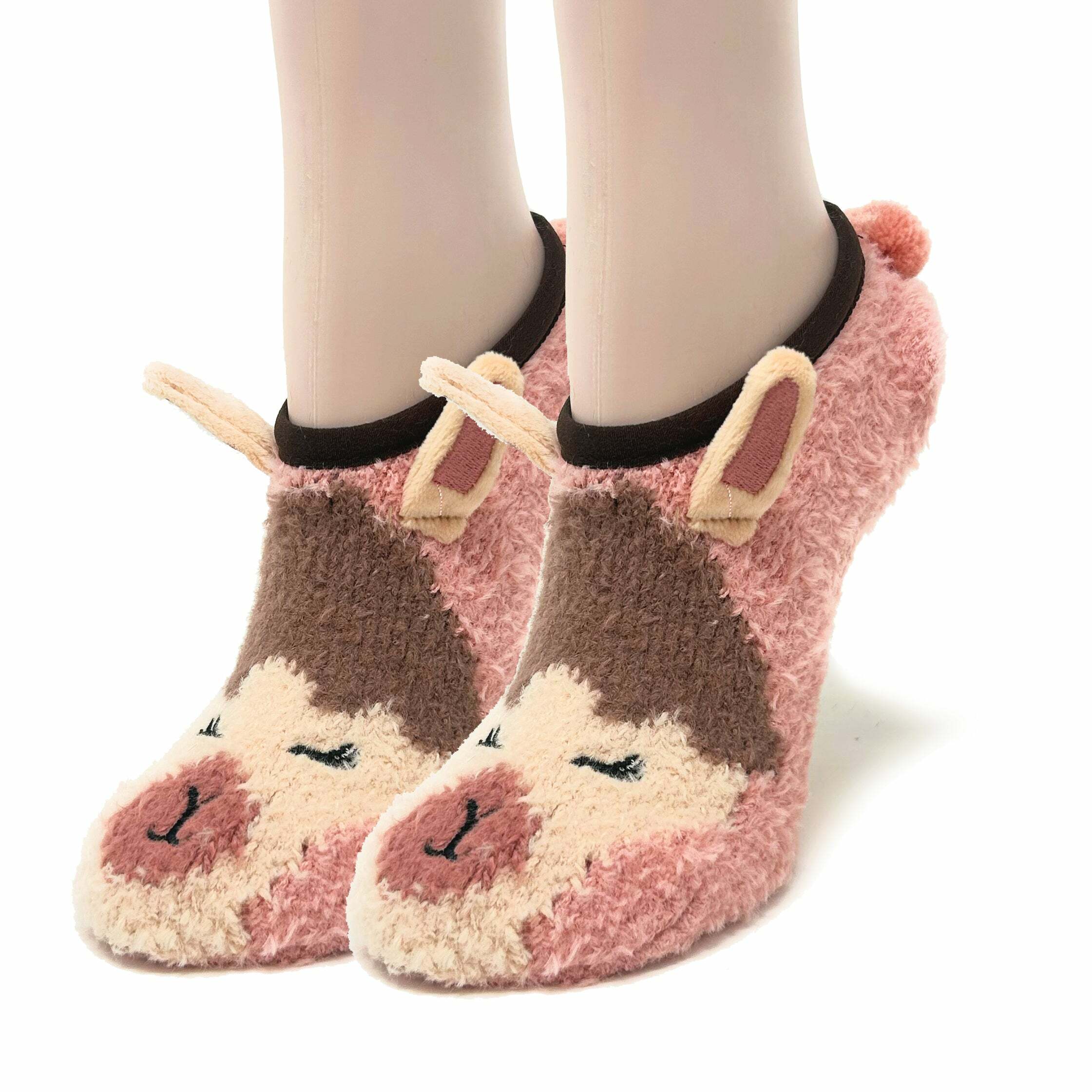 Cozy Llama B OK Sock Slippers - Perfect Gift for Halloween, Christmas, Valentine