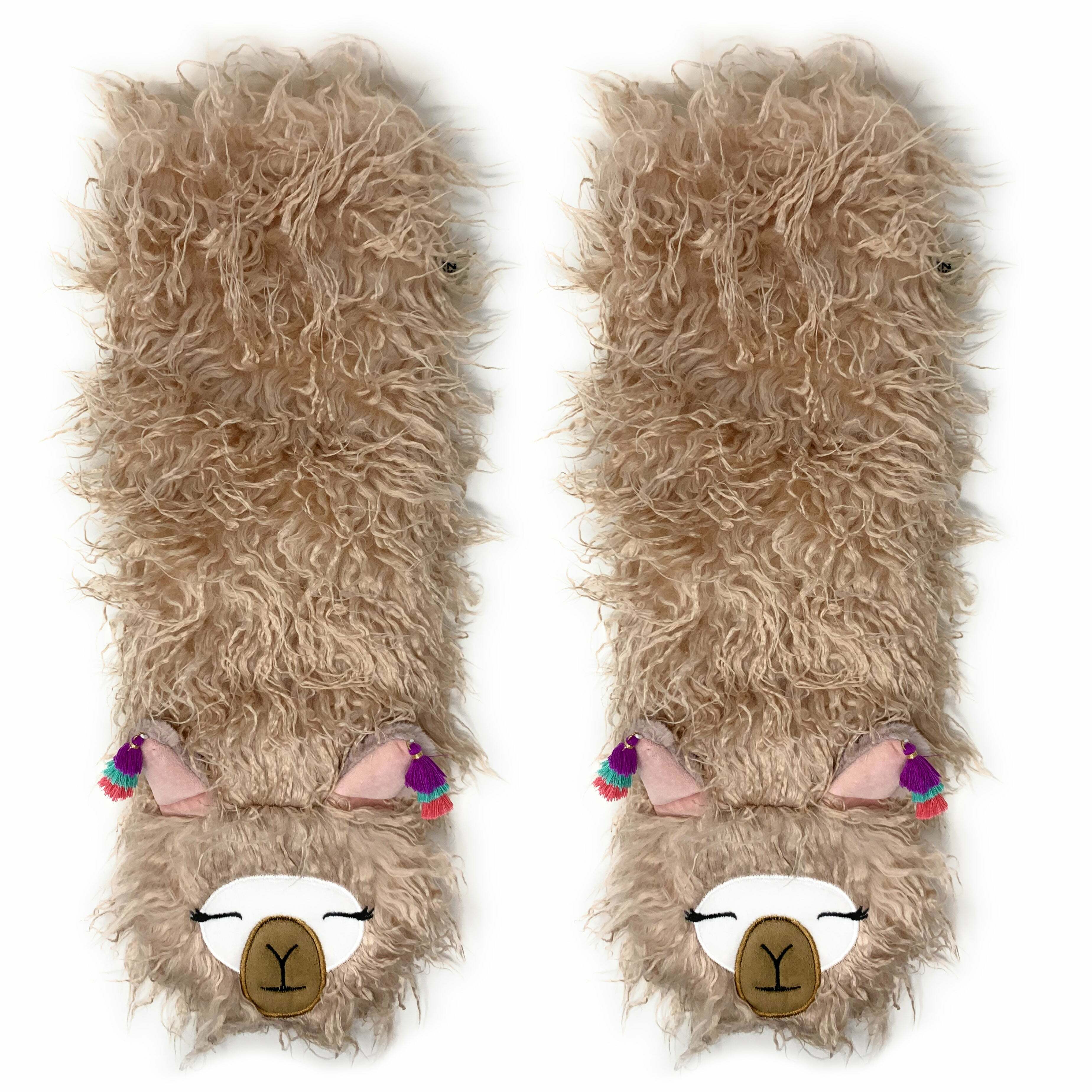 Cozy Llama Llama Pink Plush Slipper Socks - Perfect Gift for Halloween, Christmas, Valentine