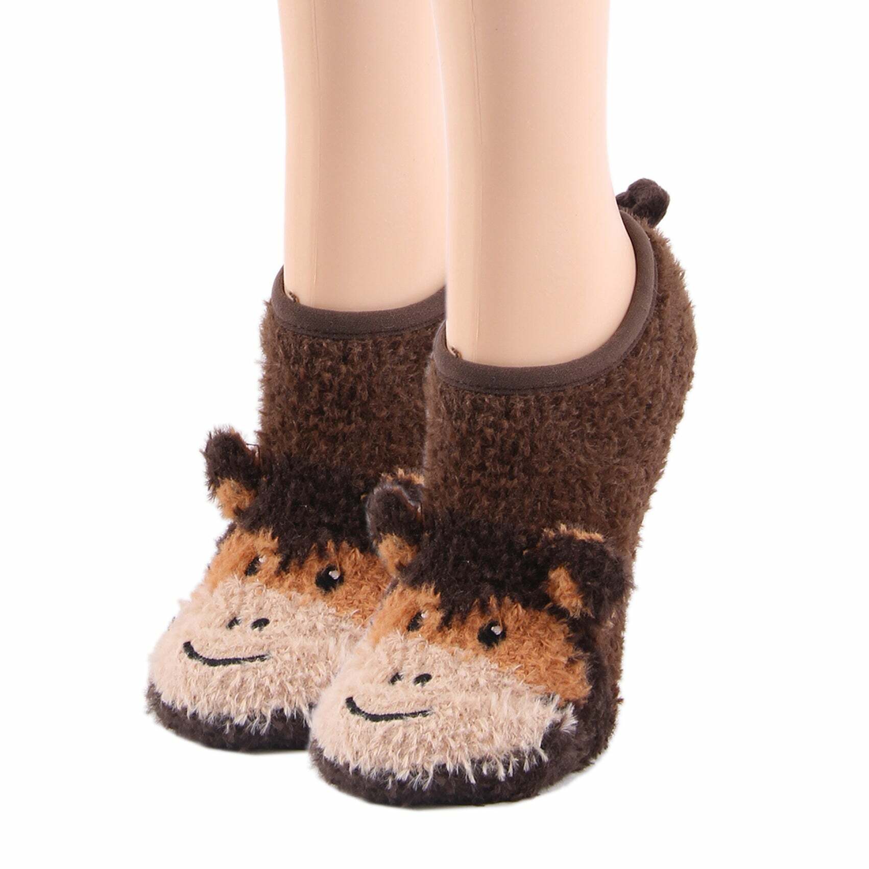 Cozy Monkey Around Sock Slippers - Perfect Gift for Halloween, Christmas, Valentine