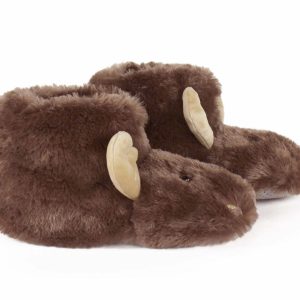 Cozy Moose Critter Slippers - Perfect Holiday Gift for Loved Ones This Season