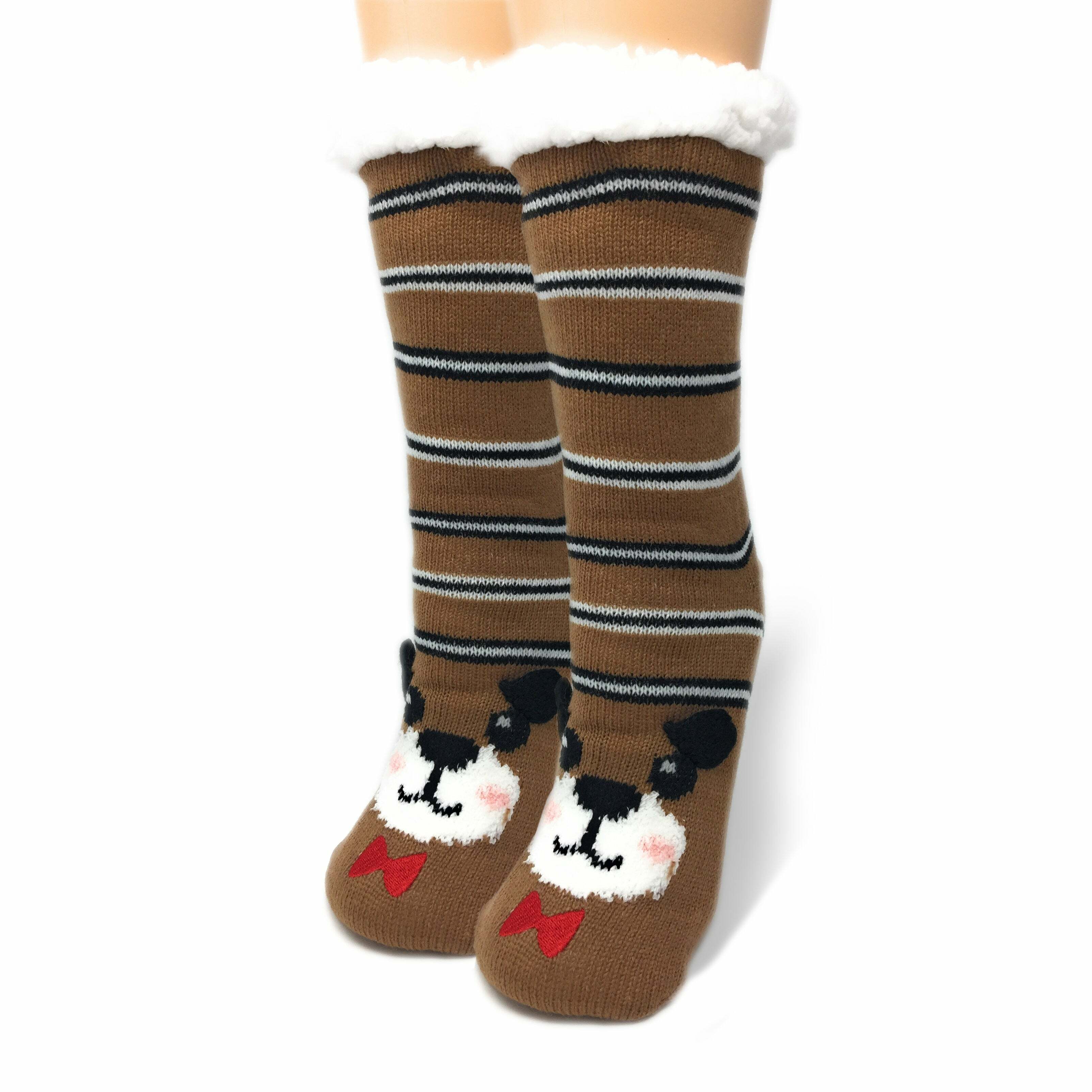 Cozy Mr. Bear Slipper Socks - Perfect Gift for Halloween, Christmas, Valentine