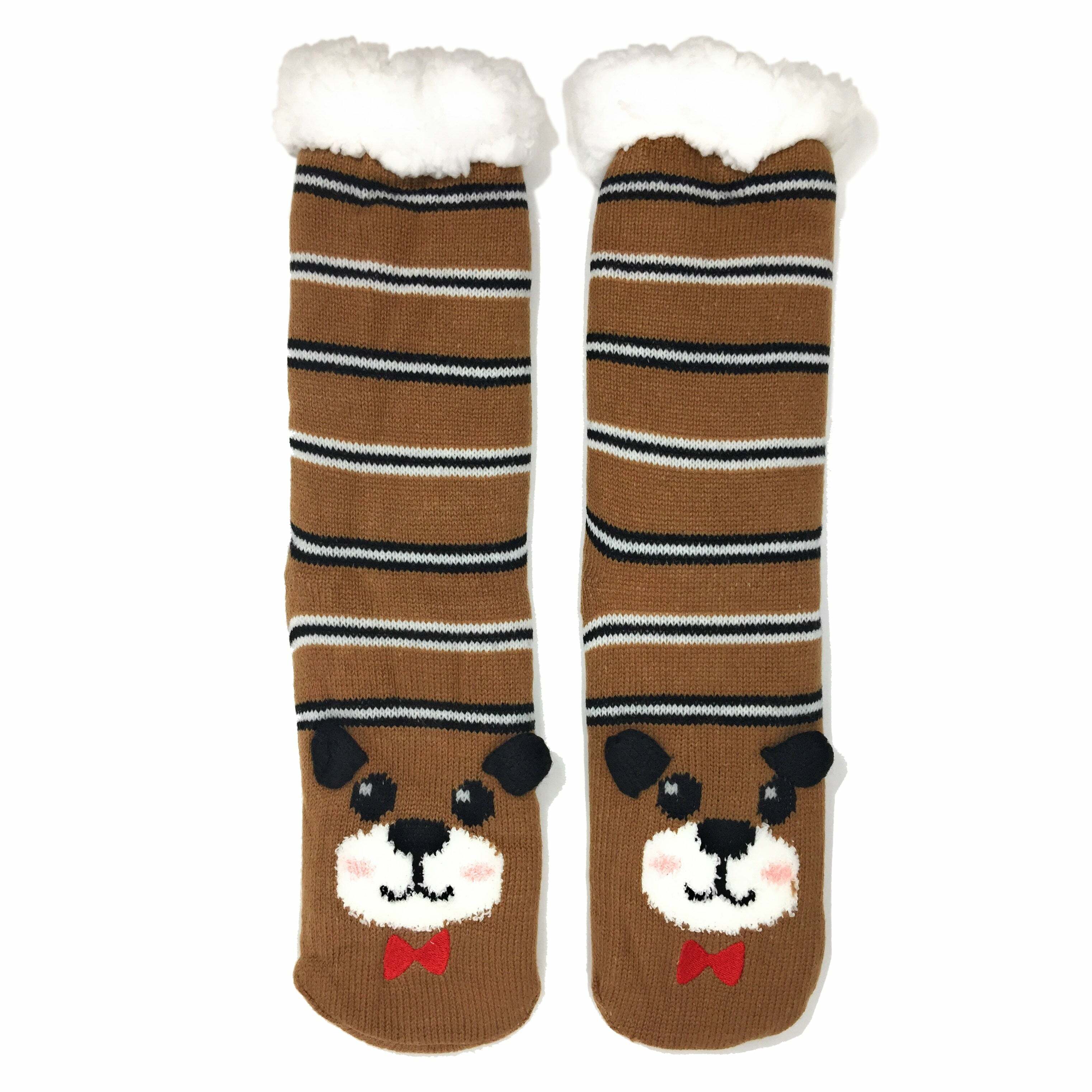 Cozy Mr. Bear Slipper Socks - Perfect Gift for Halloween, Christmas, Valentine