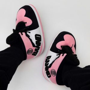 Cozy 'OG' Pink Sneaker Slippers - Perfect Gift for Halloween, Christmas, Valentine