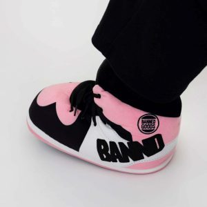 Cozy 'OG' Pink Sneaker Slippers - Perfect Gift for Halloween, Christmas, Valentine