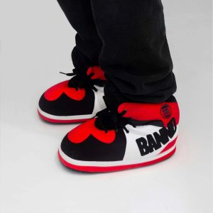 Cozy OG' Red Sneaker Slippers - Perfect Holiday Gift for Loved Ones This Season