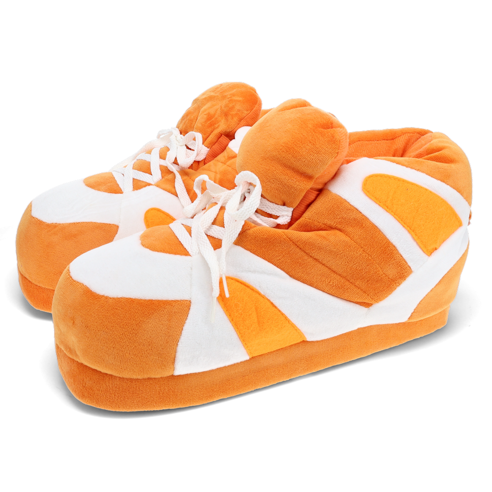 Cozy Orange and White Slippers - Perfect Gift for Halloween, Christmas, Valentine