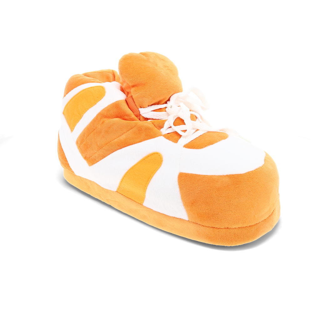 Cozy Orange and White Slippers - Perfect Gift for Halloween, Christmas, Valentine