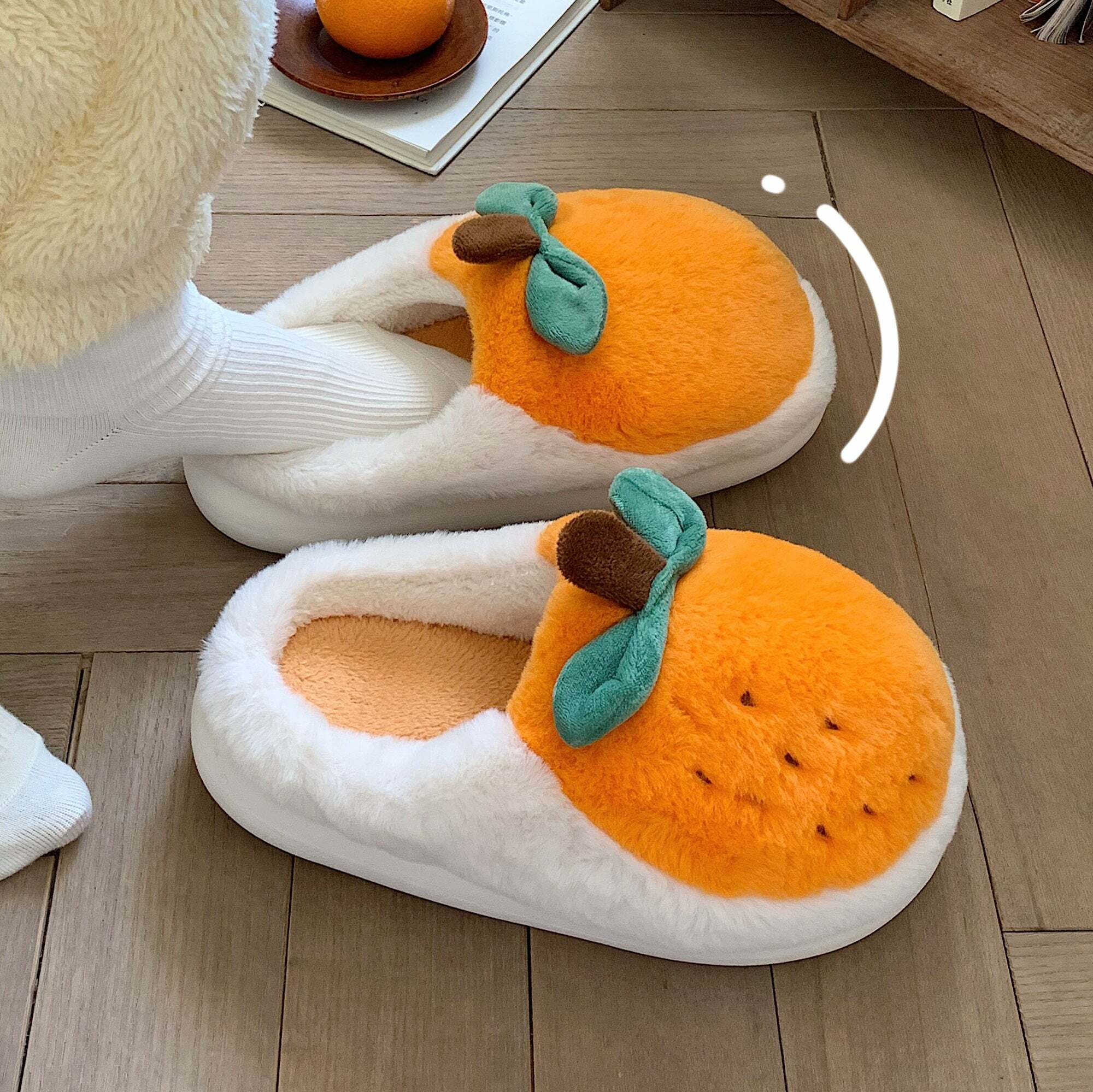 Cozy Orange Slippers - Perfect Gift for Loved OnesHoliday Season