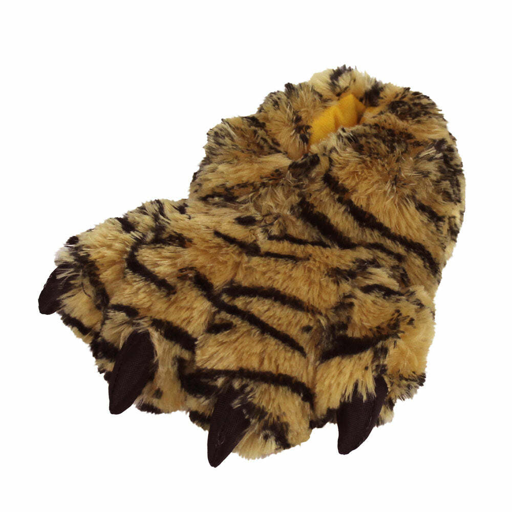 Cozy Orange Tiger Paw Slippers - Perfect Gift for Halloween, Christmas, Valentine