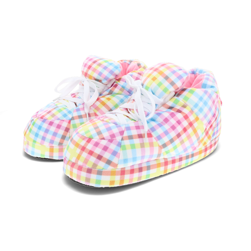 Cozy Pastel Plaid Slippers - Perfect Gift for Loved OnesHoliday Season