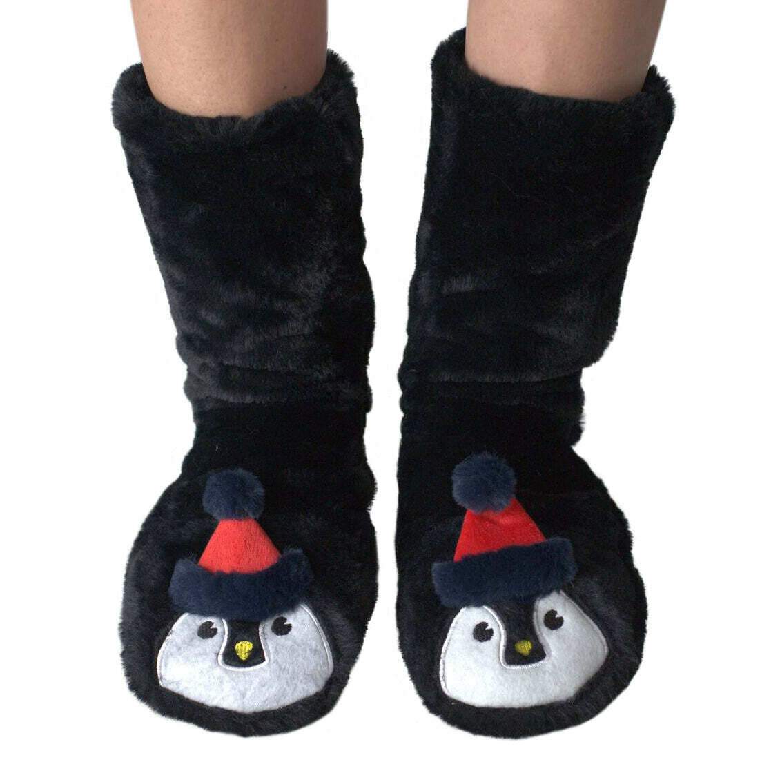 Cozy Penguin Plush Slipper Socks - Perfect Gift for Halloween, Christmas, Valentine