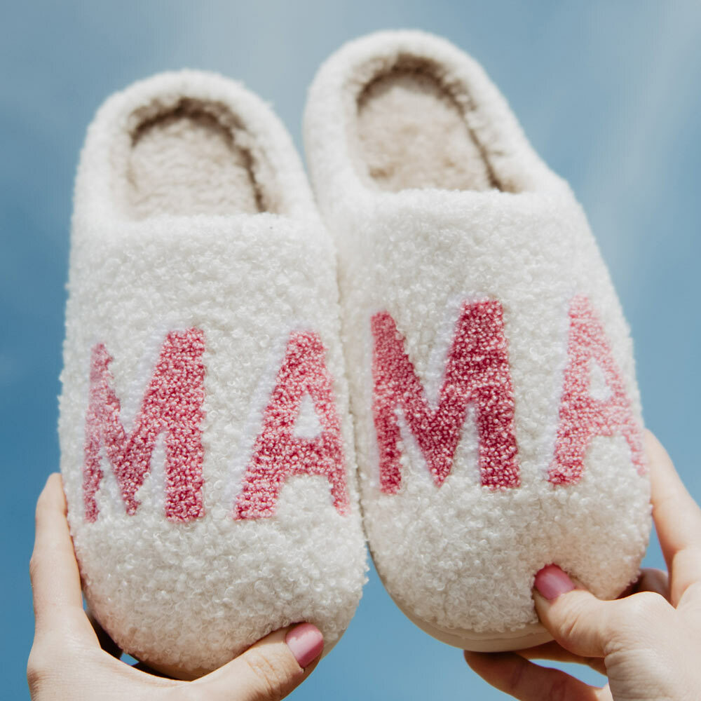 Cozy Pink MAMA House Slippers - Perfect Gift for Loved OnesHoliday Season