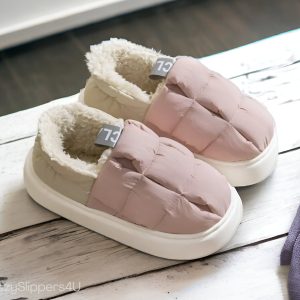 Cozy Plush Women's Slides - Warm Jacket Slippers for Outdoor Use, Perfect Holiday Gift