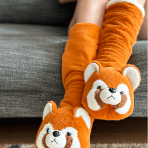 Cozy Red Panda Slipper Socks - Perfect Gift for Halloween, Christmas, Valentine