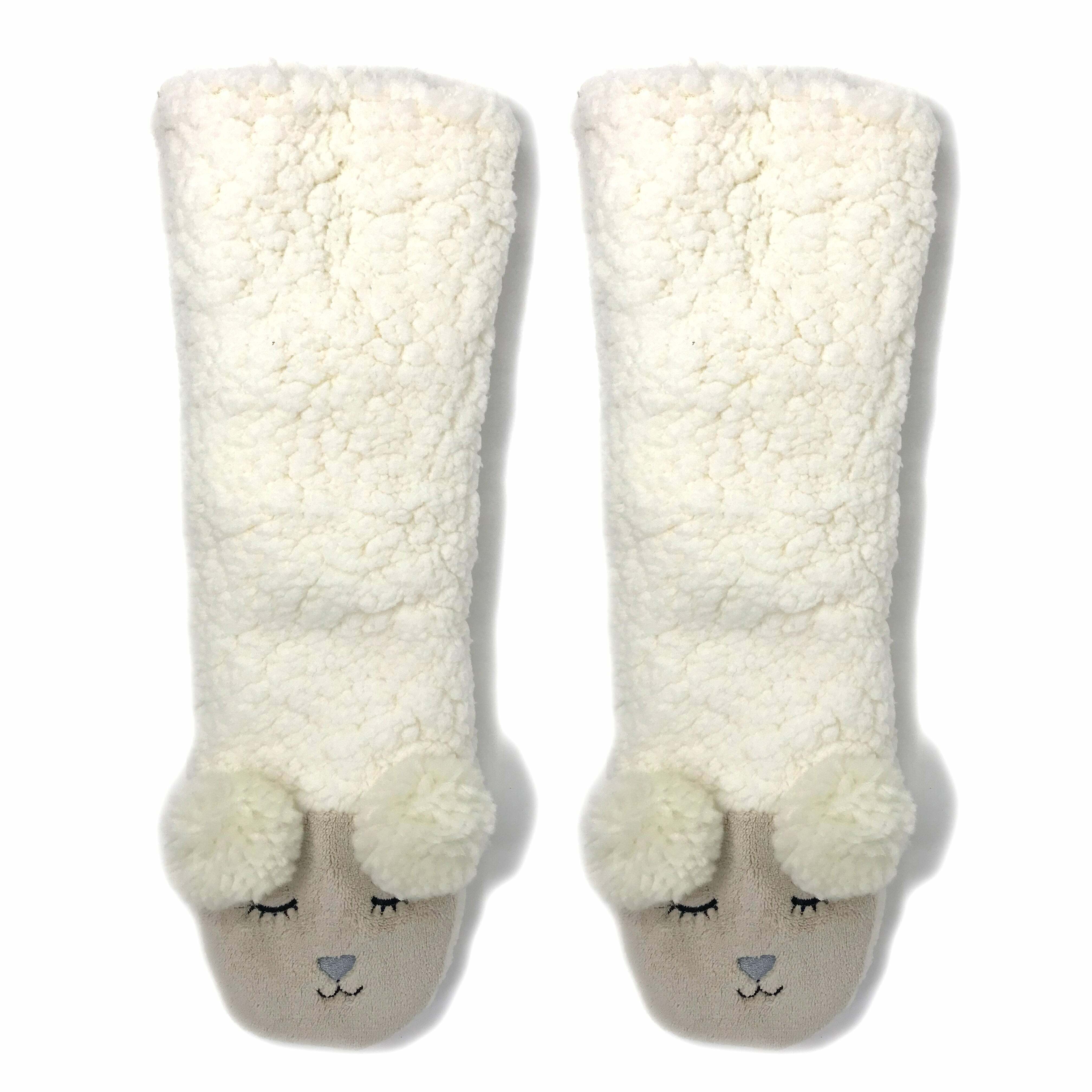 Cozy Sheepish Plush Slipper Socks - Perfect Gift for Halloween, Christmas, Valentine