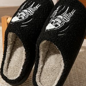 Cozy Skull Face Slippers for Women and Couples - Perfect Holiday Gift for Halloween and Christmas