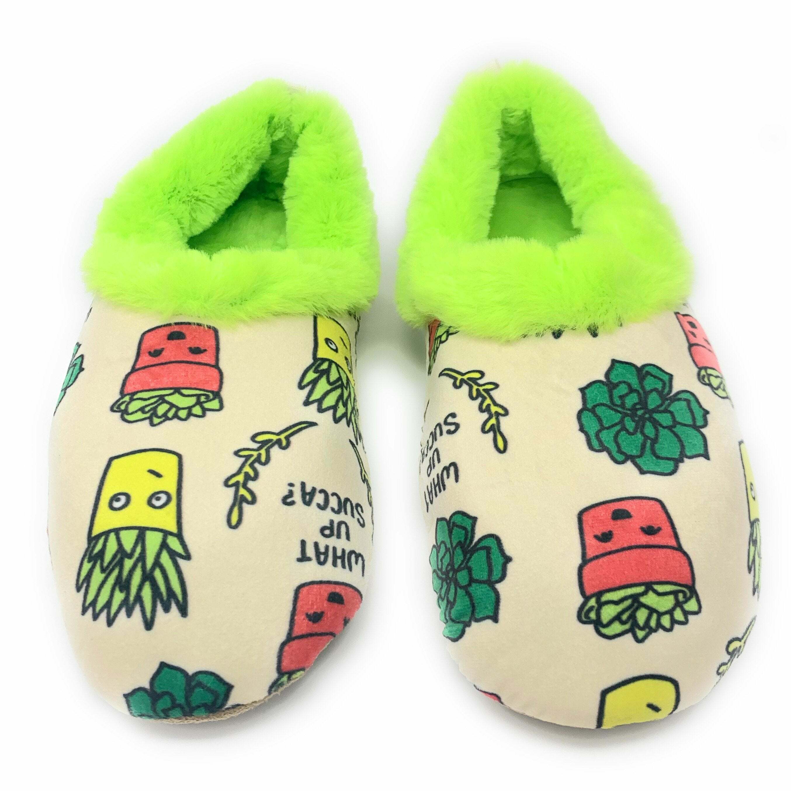 Cozy What Up Succa Slippers - Perfect Gift for Halloween, Christmas, Valentine