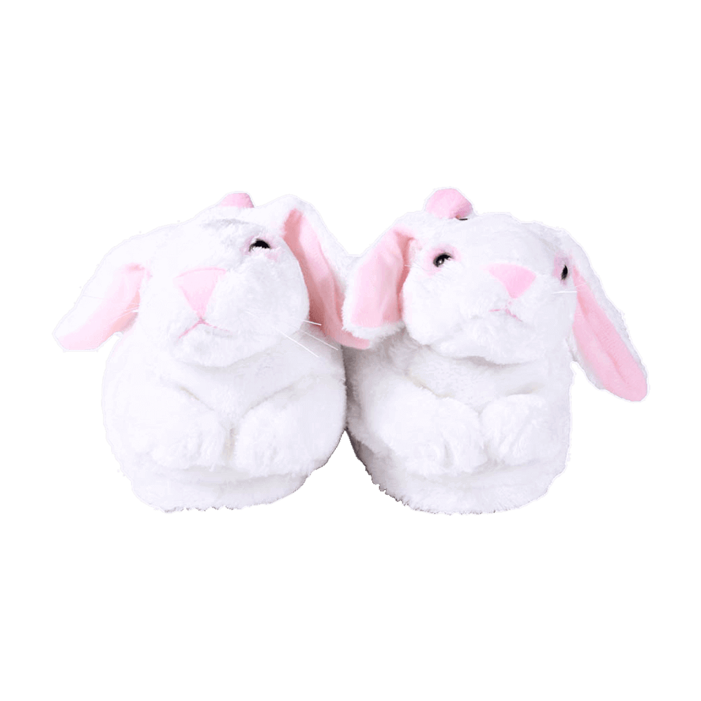 Cozy White Bunny Slippers - Perfect Gift for Halloween, Christmas, Valentine