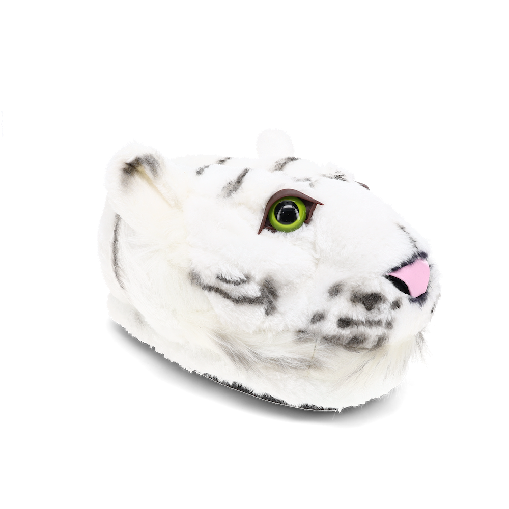 Cozy White Tiger Slippers - Perfect Gift for Halloween, Christmas, Valentine