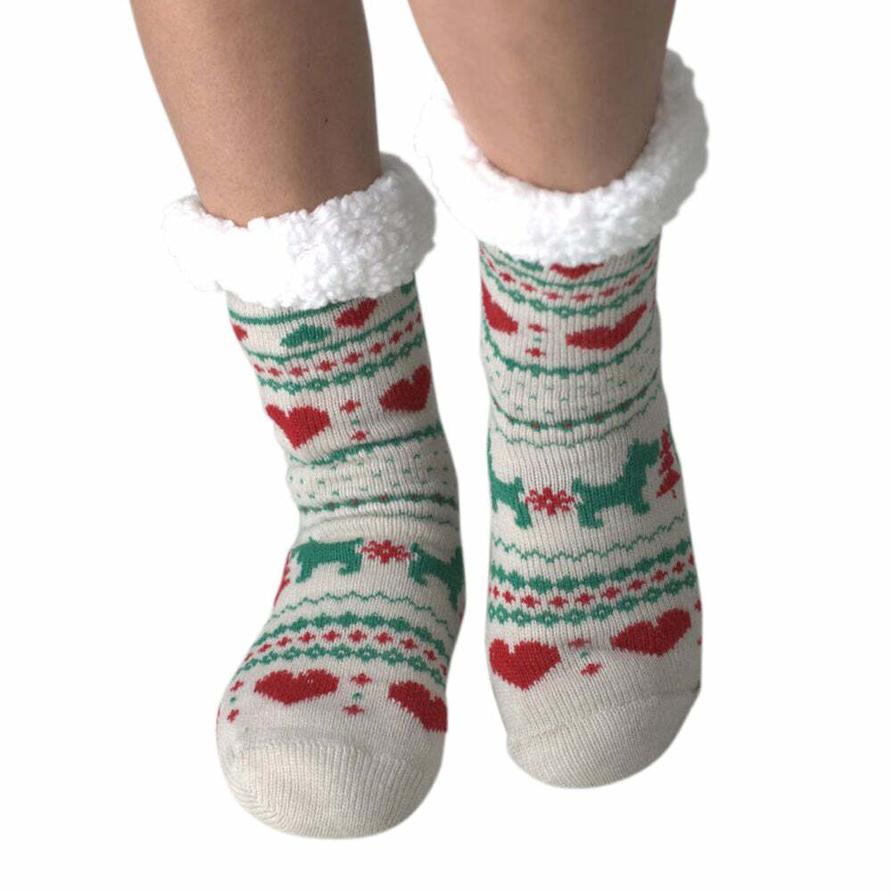 Cozy Winter Cheer Slipper Socks - Perfect Gift for Halloween, Christmas, Valentine