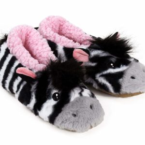 Cozy Zebra Print Sock Slippers - Perfect Gift for Halloween, Christmas, Valentine