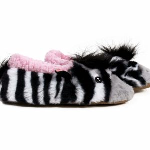 Cozy Zebra Print Sock Slippers - Perfect Gift for Halloween, Christmas, Valentine