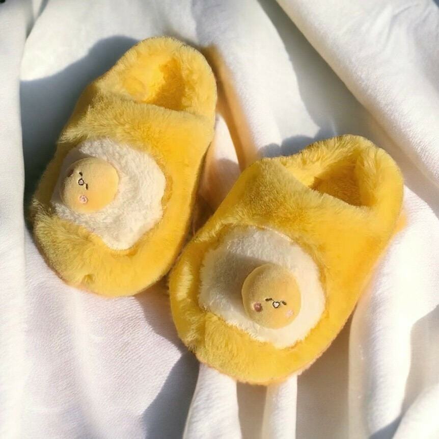 Cute Egg-Shaped Fuzzy Slippers for Cozy Comfort - Perfect Gifts and Special Occasions