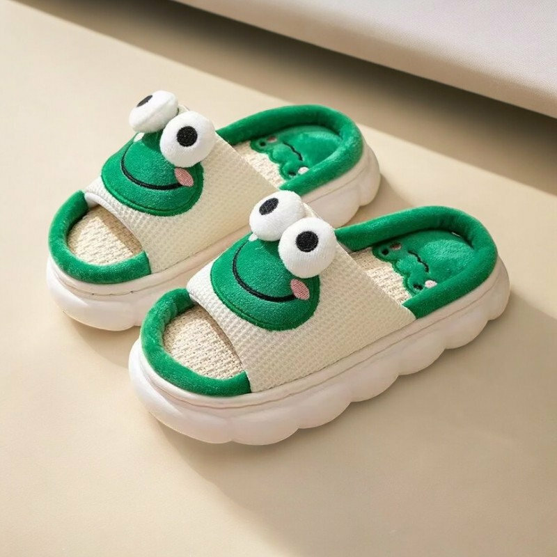 Cute Frog Slippers - Funny Animal Slides, Perfect Gift for Christmas, Valentine, or Birthdays