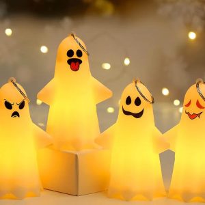 Cute Ghost LED Hanging Lamp - Spooky Pumpkin Lantern & Ghost Pendant for Halloween Decor and Gifts