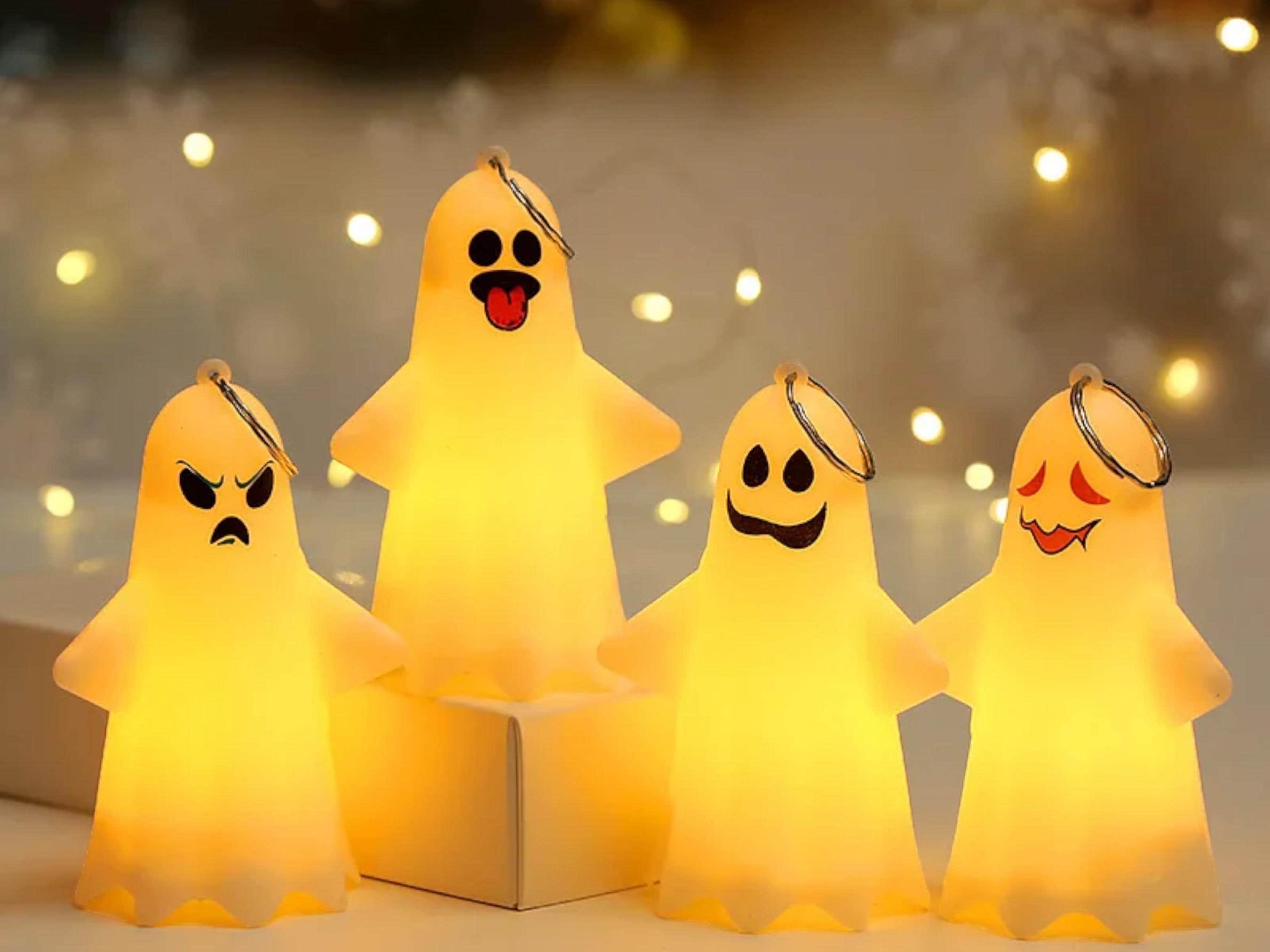 Cute Ghost LED Hanging Lamp - Spooky Pumpkin Lantern & Ghost Pendant for Halloween Decor and Gifts