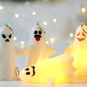 Cute Ghost LED Hanging Lamp - Spooky Pumpkin Lantern & Ghost Pendant for Halloween Decor and Gifts