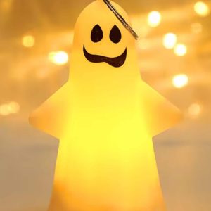 Cute Ghost LED Hanging Lamp - Spooky Pumpkin Lantern & Ghost Pendant for Halloween Decor and Gifts