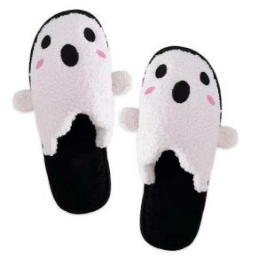 Cute Ghost Plush Slippers for Halloween - Comfy and Spooky Gift for Loved Ones