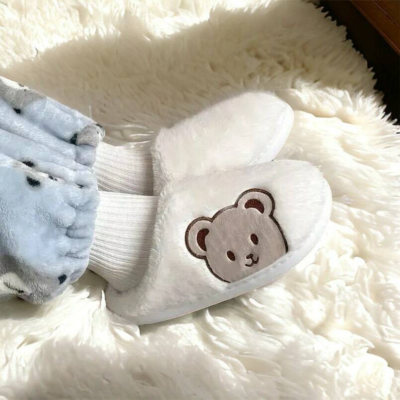 Cute Teddy Bear Fuzzy Slippers for Women and Men - Perfect Gifts and Special Occasions