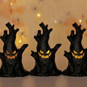 Halloween Ghost Tree LED Slippers - Spooky Glow Lights for Parties, Ideal Holiday Gift