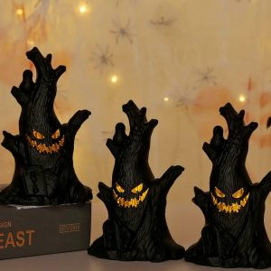 Halloween Ghost Tree LED Slippers - Spooky Glow Lights for Parties, Ideal Holiday Gift