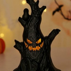 Halloween Ghost Tree LED Slippers - Spooky Glow Lights for Parties, Ideal Holiday Gift