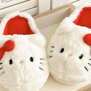 Hello Kitty Cartoon Women's Cozy Cotton Slippers - Perfect Gifts and Special Occasions