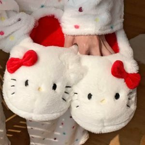 Hello Kitty Cartoon Women's Cozy Cotton Slippers - Perfect Gifts and Special Occasions