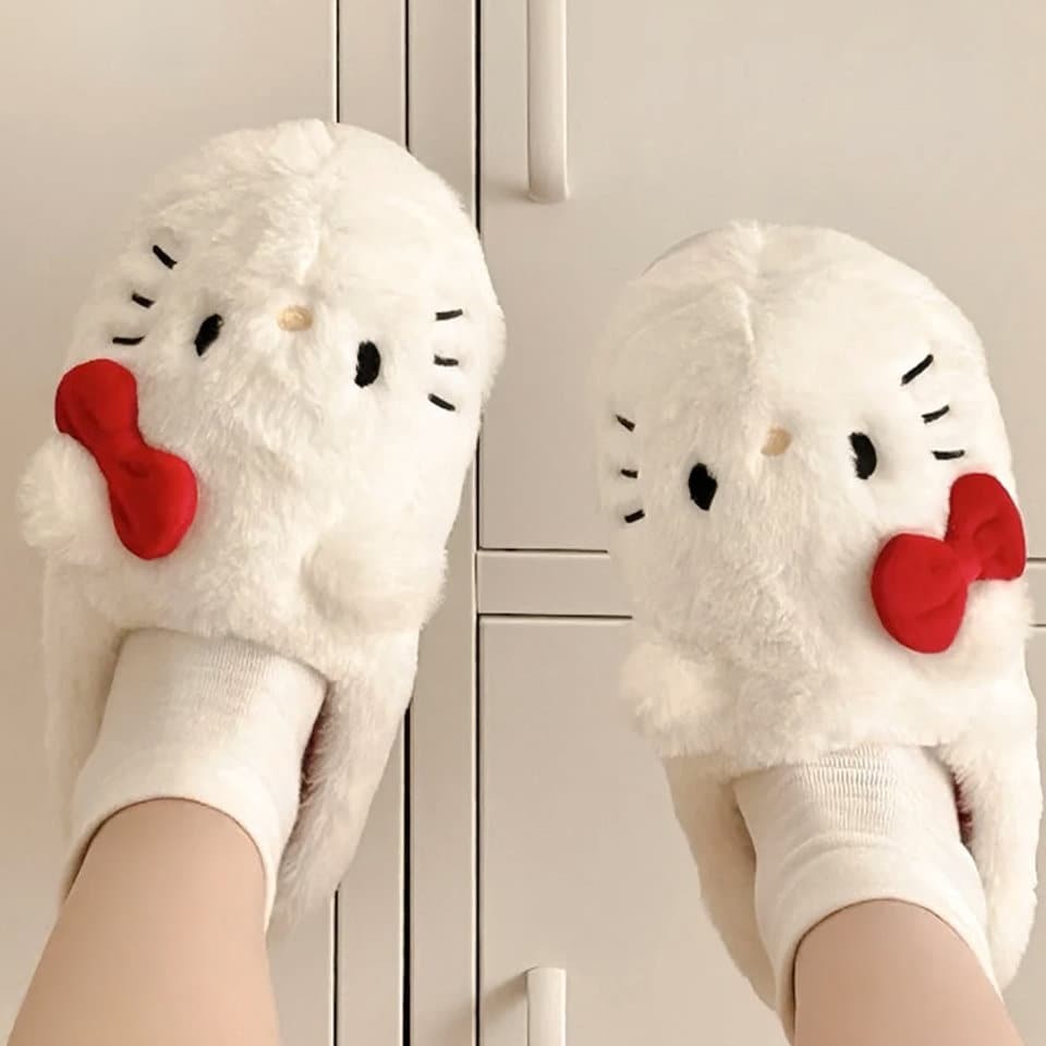 Hello Kitty Cartoon Women's Cozy Cotton Slippers - Perfect Gifts and Special Occasions