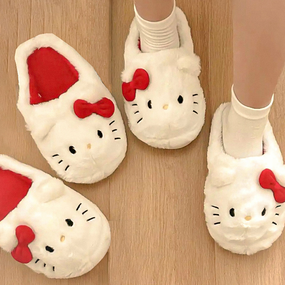 Hello Kitty Cartoon Women's Cozy Cotton Slippers - Perfect Gifts and Special Occasions