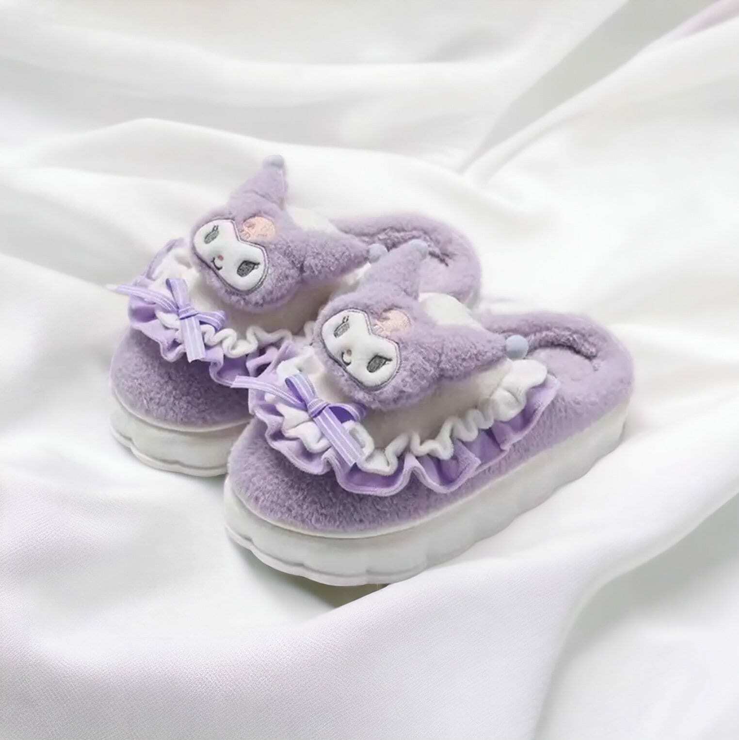 Hello Kitty Fuzzy House Slippers for Women - Cute and Cozy Gift for Holidays