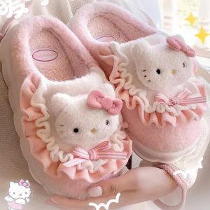 Hello Kitty Women's Cozy Cotton Slippers - Perfect Gifts and Special Occasions