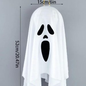 LED Glow Ghost Hanging Decoration for Halloween - Spooky Indoor/Outdoor Haunted House Prop