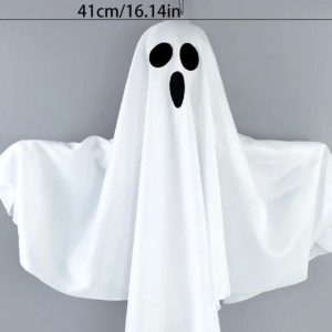 LED Glow Ghost Hanging Decoration for Halloween - Spooky Indoor/Outdoor Haunted House Prop