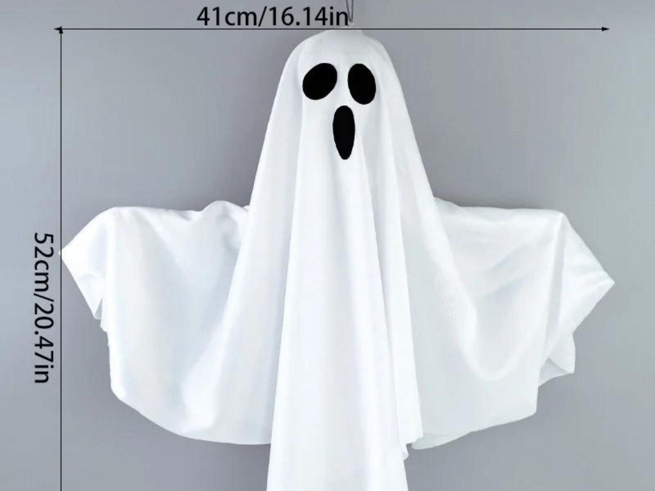 LED Glow Ghost Hanging Decoration for Halloween - Spooky Indoor/Outdoor Haunted House Prop