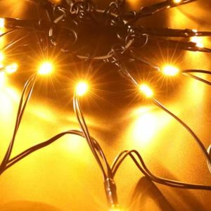 LED Spider Web String Lights with Remote - 8 Modes for Indoor/Outdoor Halloween Decor Gift