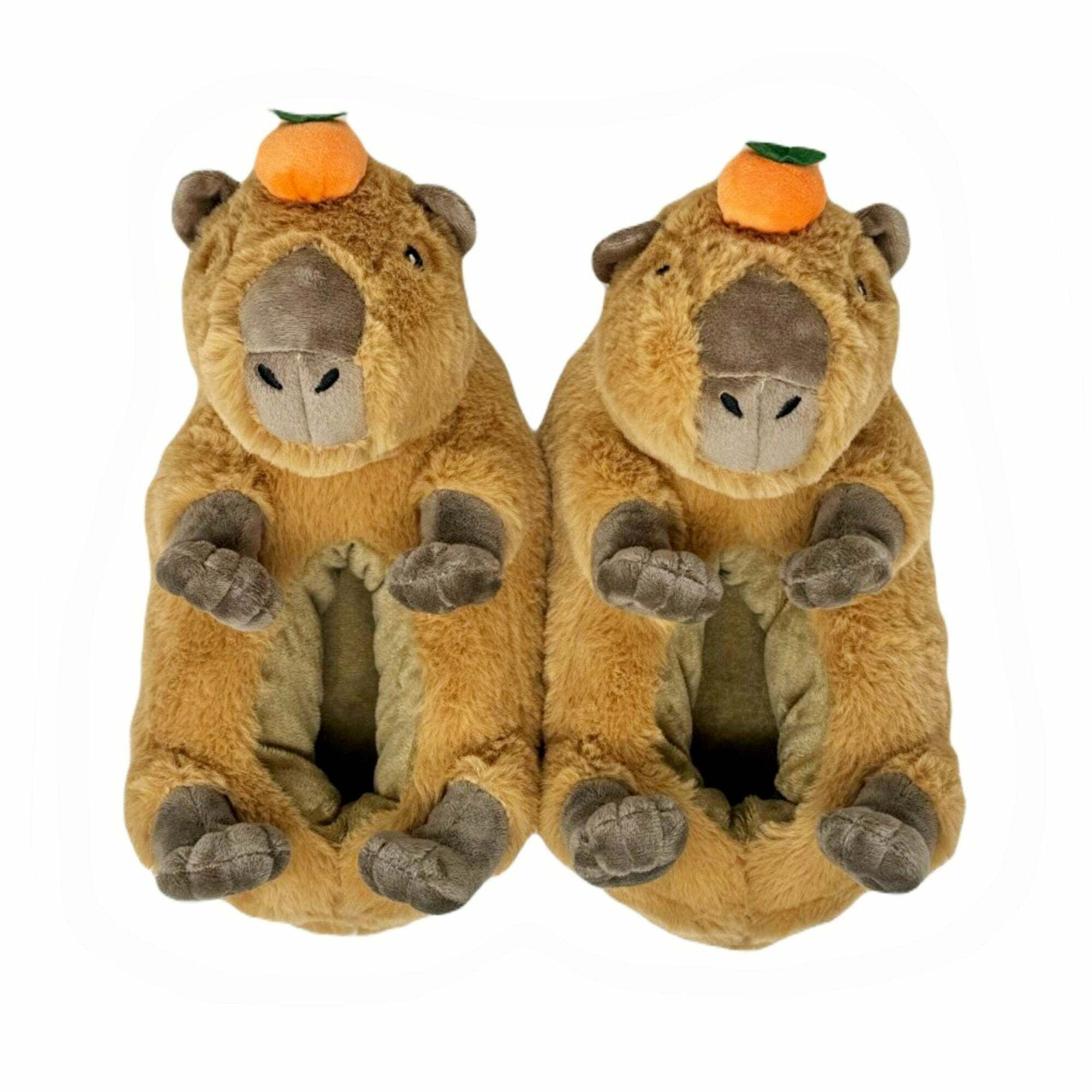 Mabel the Capybara Cozy Fuzzy Slippers - Perfect Gift for Halloween, Christmas, Valentine