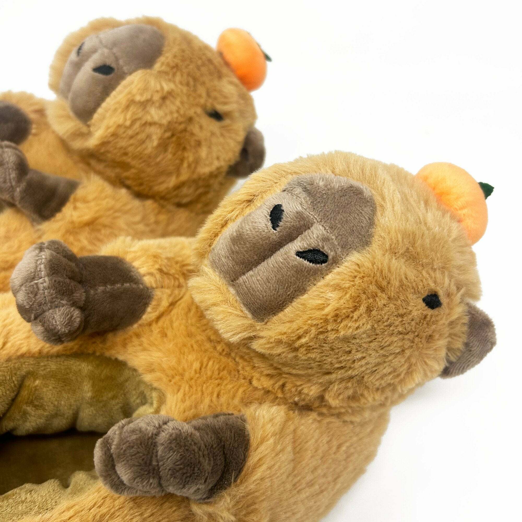 Mabel the Capybara Cozy Fuzzy Slippers - Perfect Gift for Halloween, Christmas, Valentine