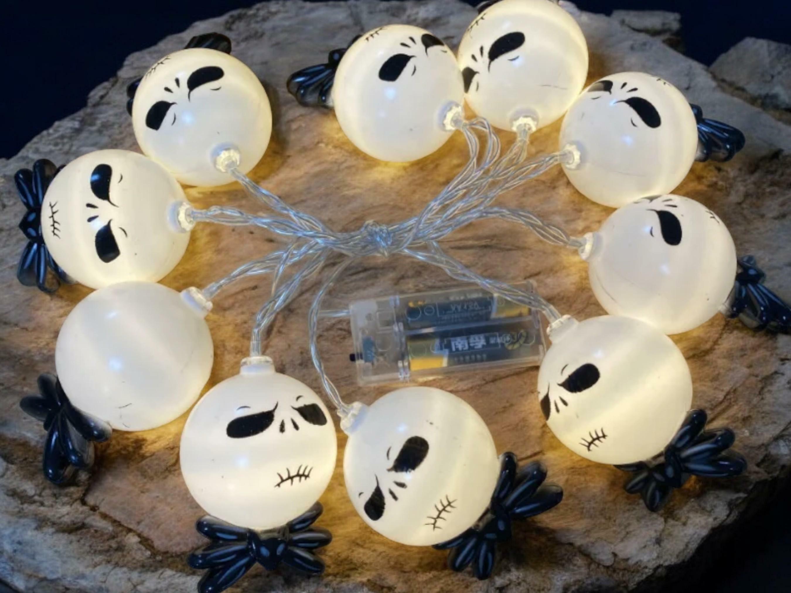 Nightmare Before Christmas Jack & Sally 3D LED String Lights - Perfect Halloween & Christmas Gift